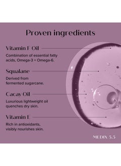 Medix 5.5 MEDIX Body & Face Moisturizer 20% Vitamin F Oil Hydrating Body Booster & Face Serum | Concentrated Vitamin F + Vitamin E Oil Super Serum For Skin Barrier | Body Oil | Crepey Skin Treatment, 1.7 Fl Oz  - Image 3