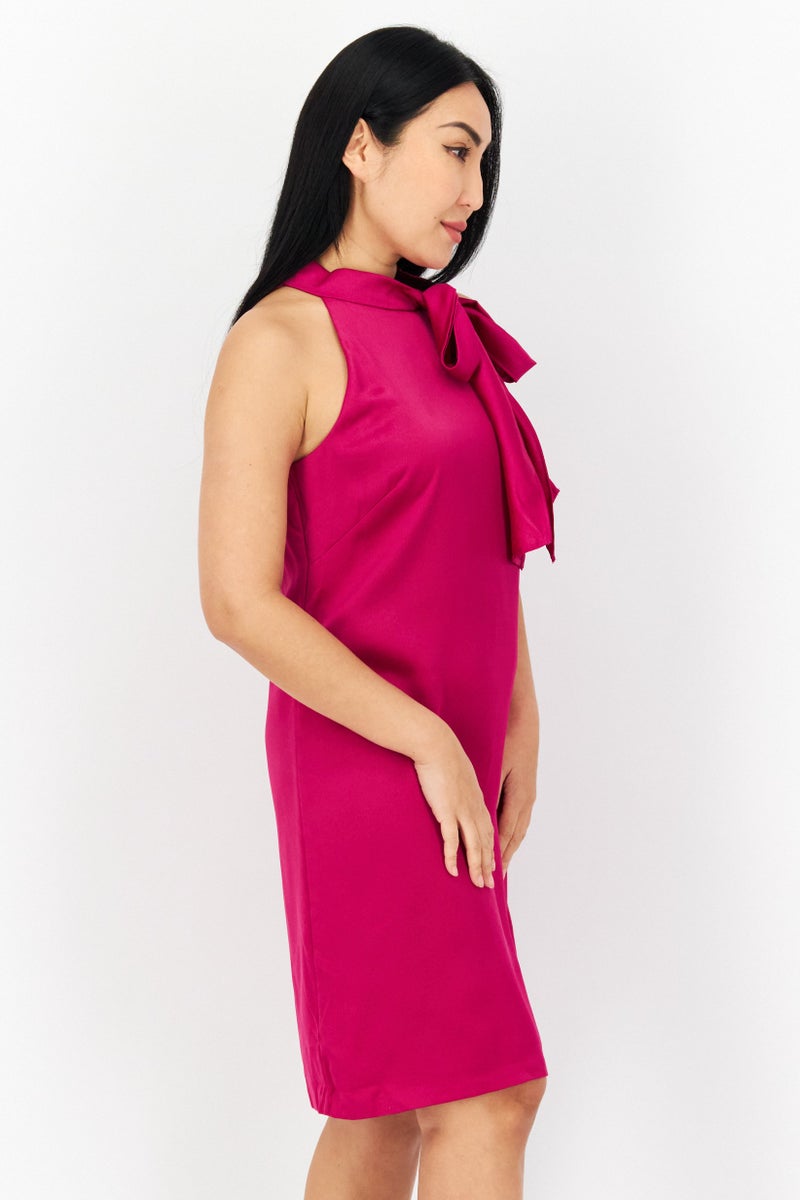 VINCE CAMUTO فستان ميني بسيط للنساء، وردي - Image 3