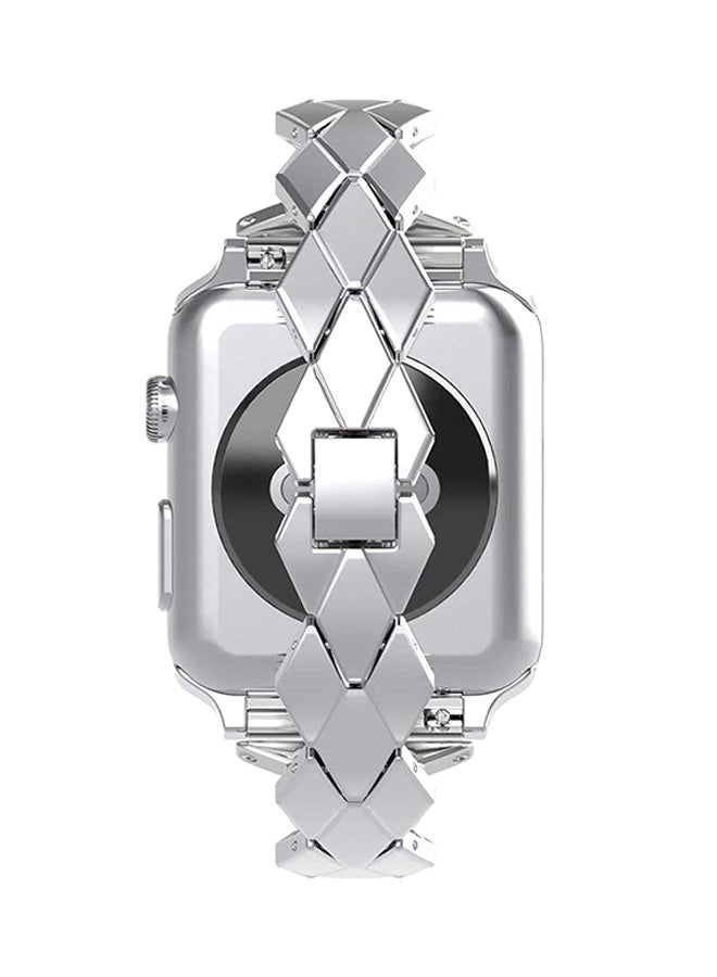 Ozone Replacement Strap For Apple Watch Series 3/2/1 Silver - Image 2