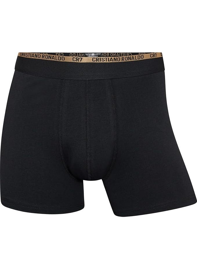 CR7 Men’s Basic Trunks 3-Pack – Premium Cotton Stretch Underwear (Multicolour) - Image 3