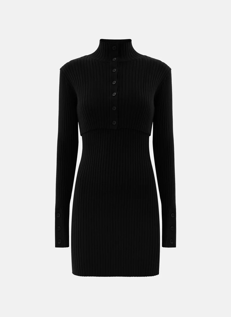 Lichi Mini jersey dress with tonal bolero