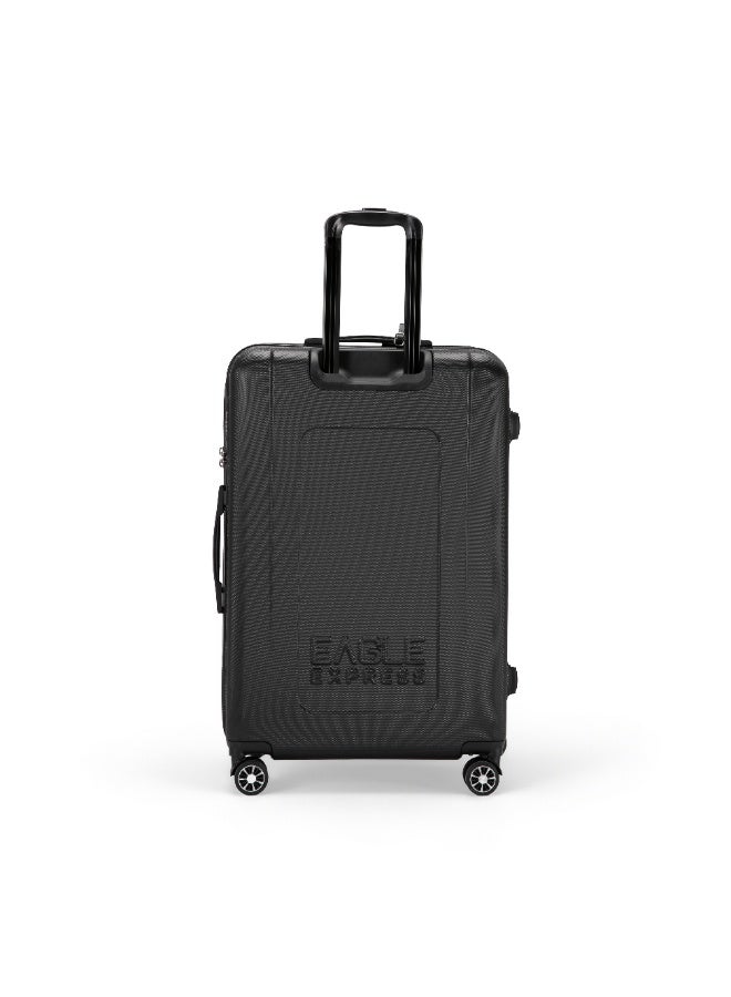 ايجل اكسبريس إيجل إكسبريس سوبيريور حقيبة سفر ترولي صلبة ABS - 24 بوصة - أسود - ضد الخدش - غطاء حماية مجاني - ضمان لمدة عام - Image 2