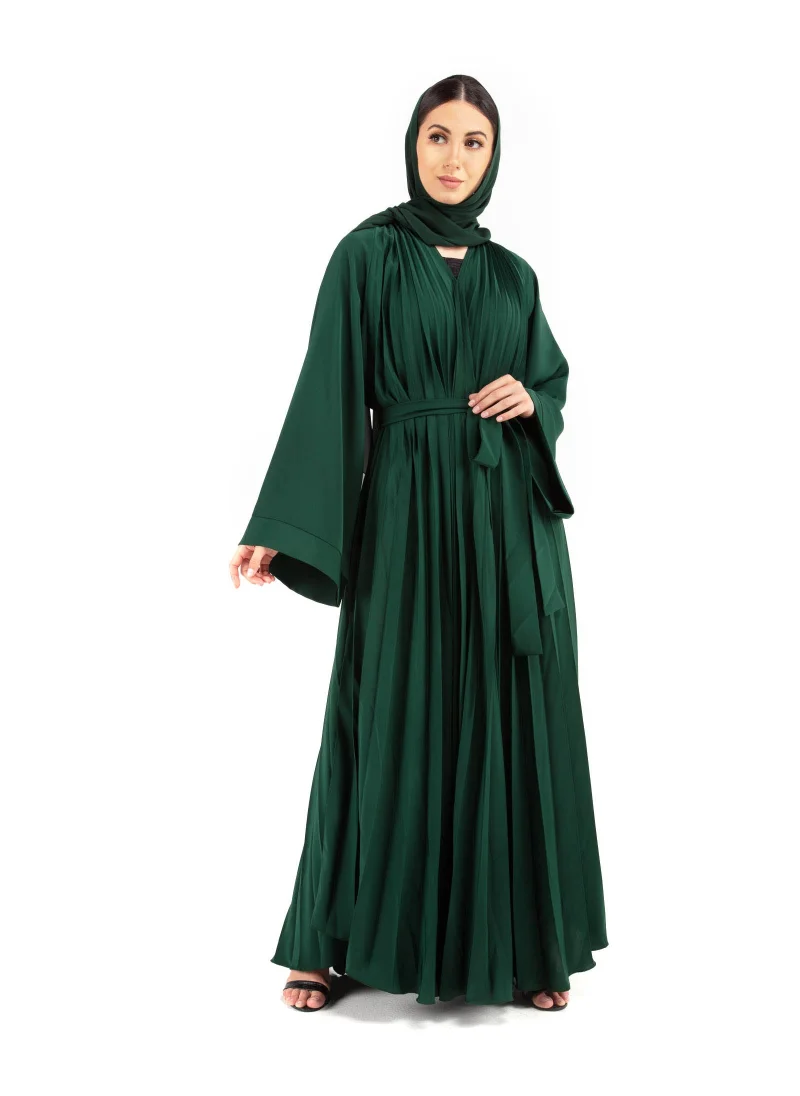 Khizana Pleated Detail Belted Jalabiya