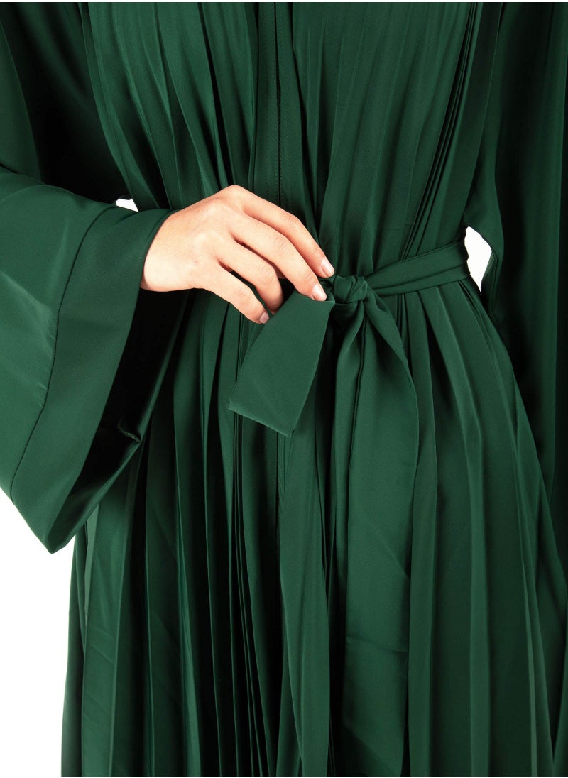 Khizana - Pleated Detail Belted Jalabiya - Image 1