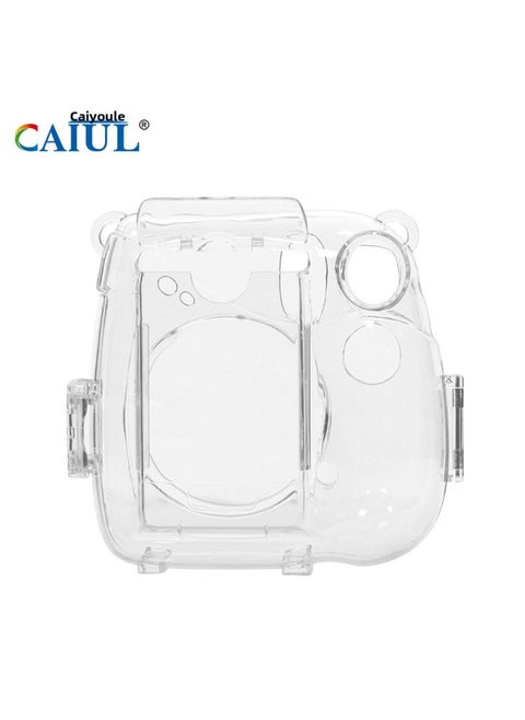 Transparent Crystal Shell Photo Bag Strap Rope Sticker Set Instax Mini7 Camera Three-piece Digital Computer Photography-Color:7 + Photo Bag Crystal Shell