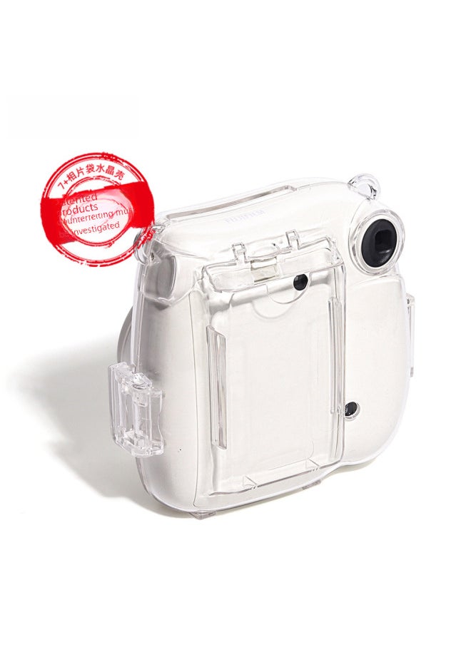 Generic - Transparent Crystal Shell Photo Bag Strap Rope Sticker Set Instax Mini7 Camera Three-piece Digital Computer Photography-Color:7 + Photo Bag Crystal Shell - Image 1