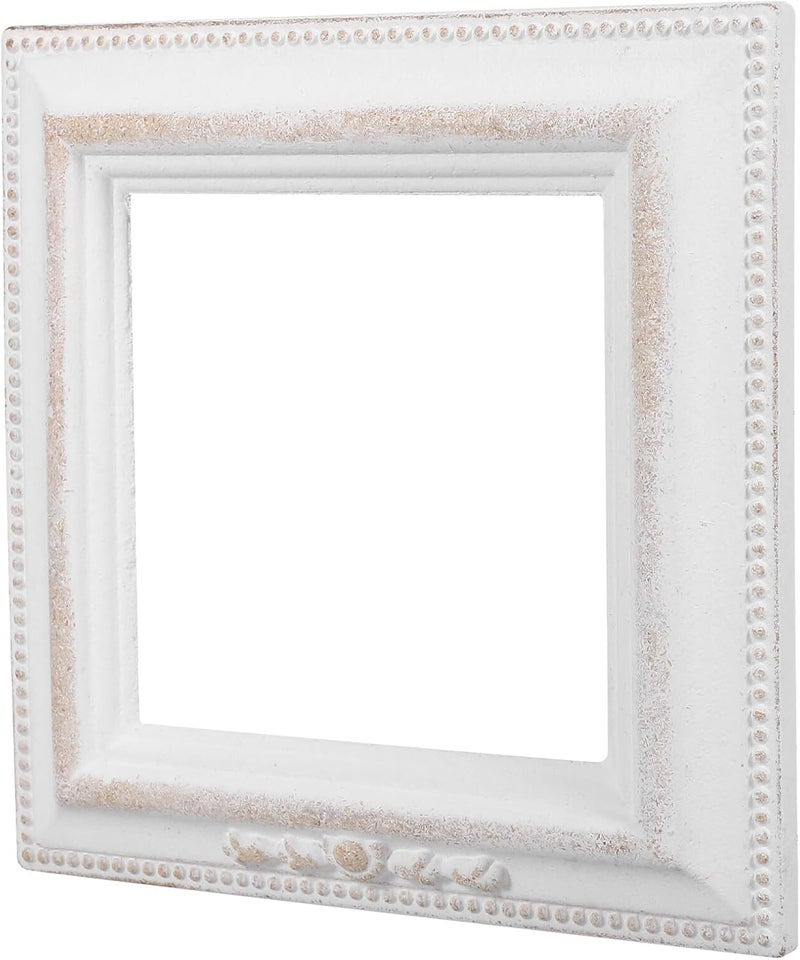 إطار صور خشبي على الطراز القديم (الفينتيج) للصنع بنفسك، أبعاده 14.5x14.5x1.5 سم، إطار متين لعرض الصور، زينة رترو للمنزل أو الحفلات. - Image 1