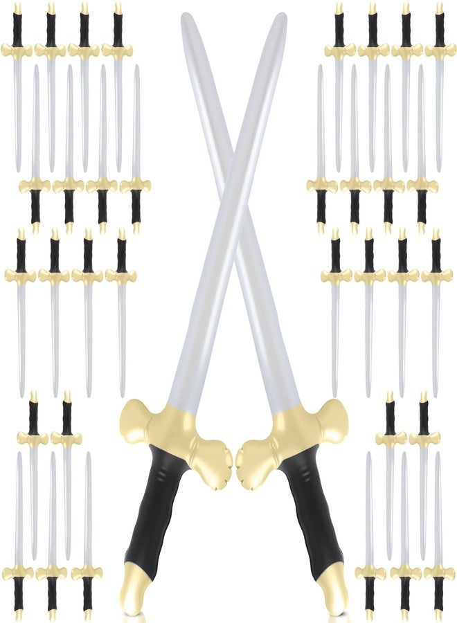 Fahacop 36 Pack 24 Inch Inflatable Swords Bulk Blow up Pirate Prince Swords for Swimming Pool Birthday Halloween Cosplay Medieval Pirate Party Stage Props, 2 Colors (Color Set 2) - Image 1