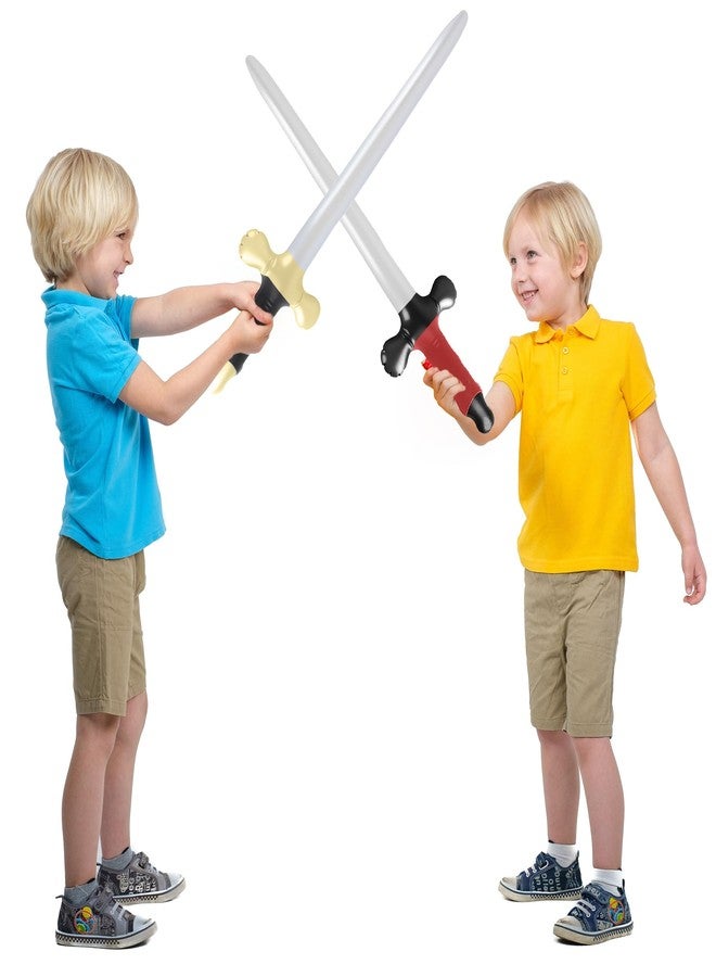 Fahacop 36 Pack 24 Inch Inflatable Swords Bulk Blow up Pirate Prince Swords for Swimming Pool Birthday Halloween Cosplay Medieval Pirate Party Stage Props, 2 Colors (Color Set 2) - Image 4