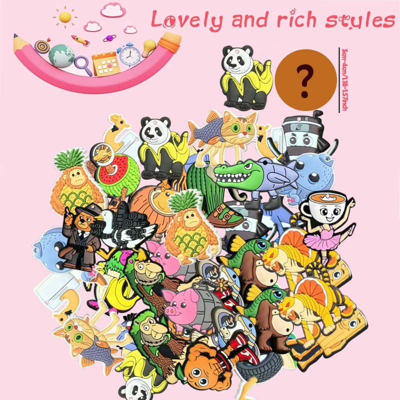 GREAWOD Italian Brainrot Shoe Charms, 24 Pack Push-Button Charms for Foam Clogs & Clog Sandals, Assorted Meme-Style Character Accessories for Custom Footwear Decoration - Image 2