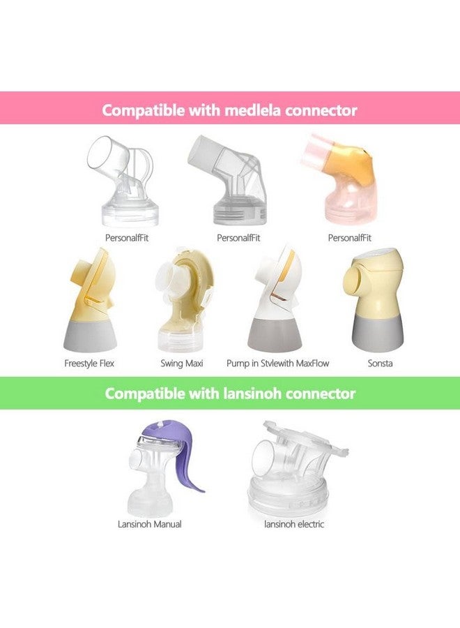 Maymom Maymom MyFit Flange Set, Two-Piece Breast Shield (24mm Medium) Connector Valve Membrane Compatible with Medela Breast Pumps (Pump in Style Advanced, Lactina, Symphony) Not Original Medela Pump Parts - Image 3