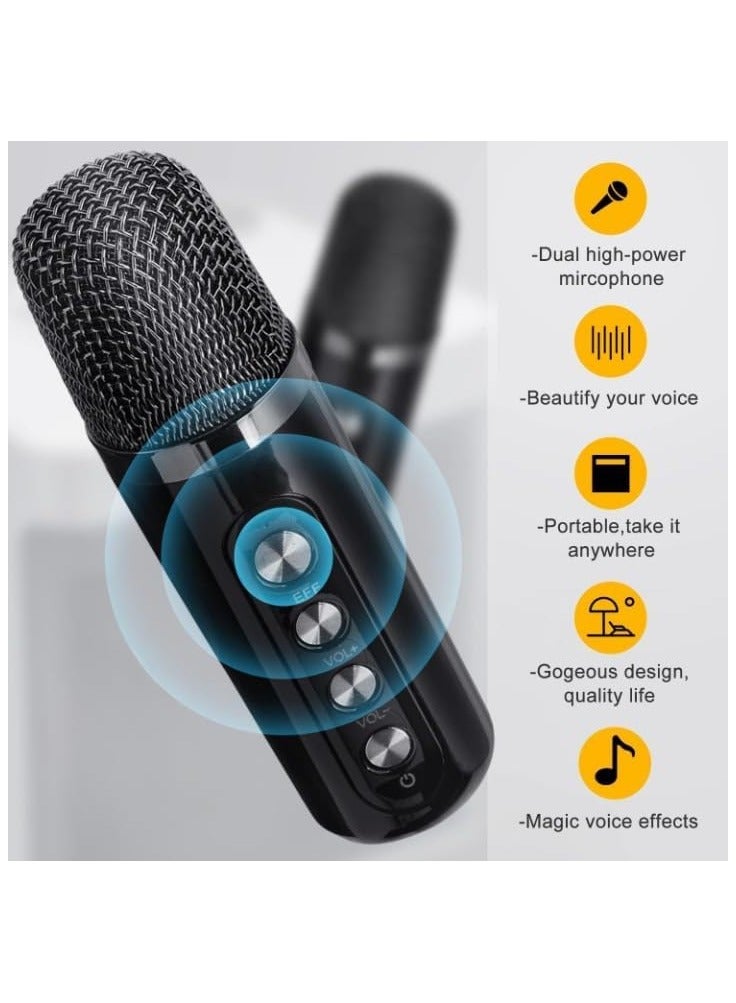 Karaoke machine with 2 wireless microphone speaker system singing machine - Image 2