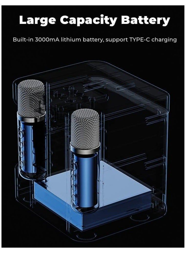 Karaoke machine with 2 wireless microphone speaker system singing machine - Image 5