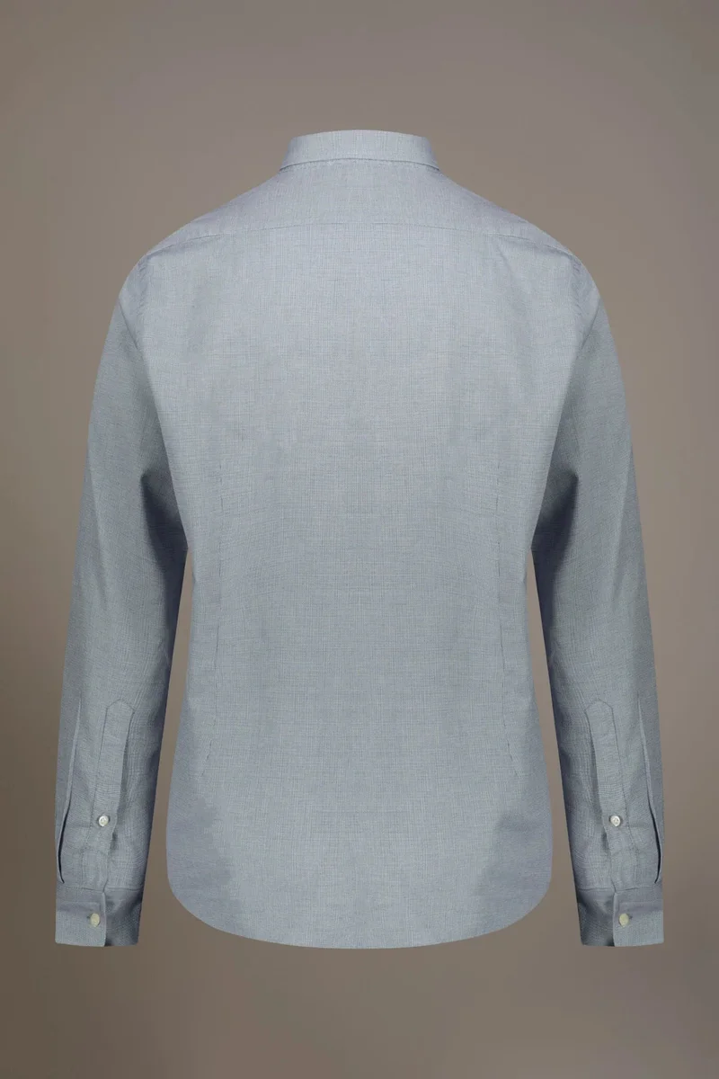 Doppelganger Classic washed shirt with French collar comfort fit jersey fabric - Sky