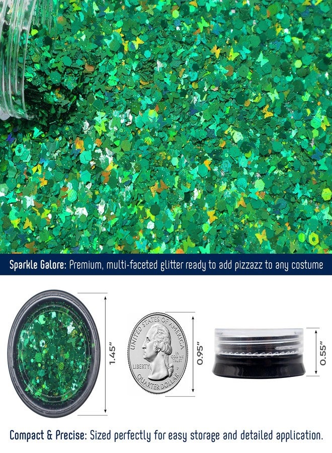 Funcredible Alien Headband - Green and Silver Alien Antenna Headband and Glitter - Sparkly Alien Costume Accessories - Party Headbands for Women - Image 3