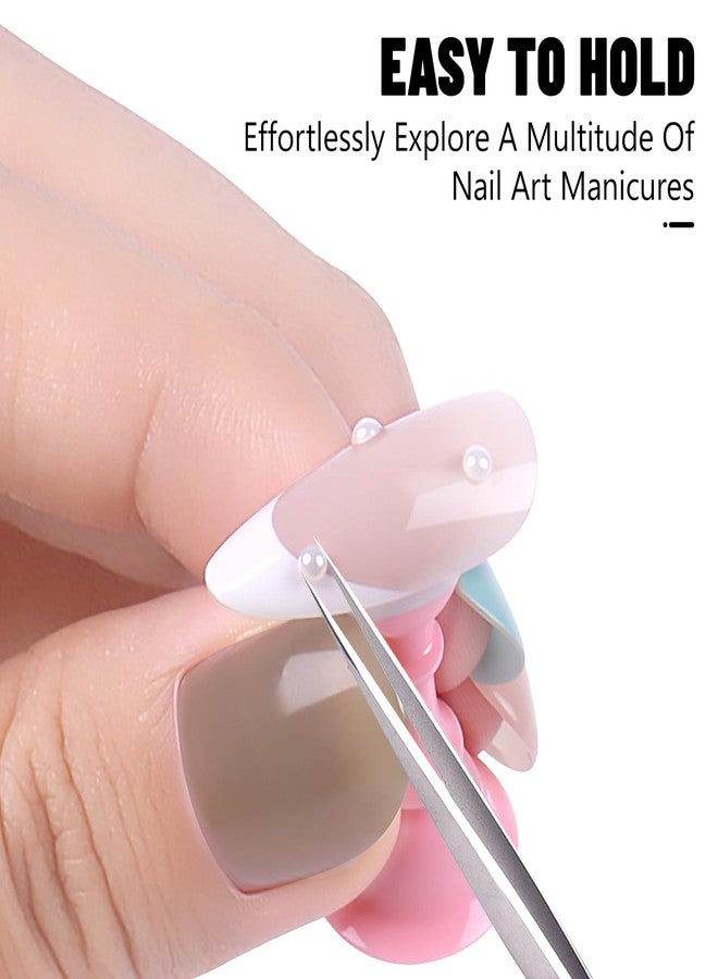 LADYING 4 Sets Nail Painting Stand With 96 PCS Reusable Adhesive Putty Acrylic Nail Holder For Press On Nails Display Tools Kit Accessories Home DIY Salon - Image 3