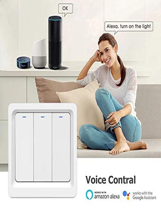 Protium Smart Piano Switch, Compatible with Alexa, Google Home, ewelink App (1 Gang, White) - Image 2