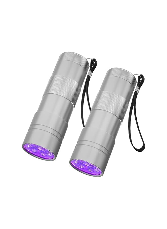 promass UV Flashlight Black Light, 2 Pack 12lED 395nm UV Handheld Black Light, Small Portable Black Light Flashlight for Pet Urine Detection, Resin Curing, Bed Bug, Scorpion, Nails - Image 2