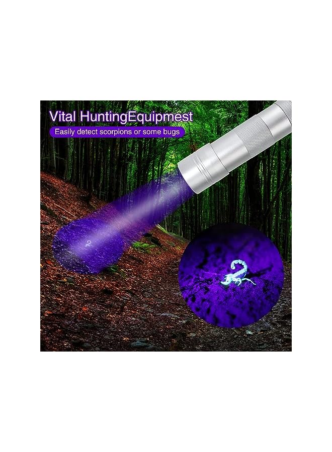 promass UV Flashlight Black Light, 2 Pack 12lED 395nm UV Handheld Black Light, Small Portable Black Light Flashlight for Pet Urine Detection, Resin Curing, Bed Bug, Scorpion, Nails - Image 3