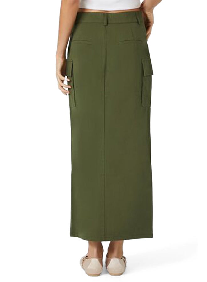 FOREVER 21 Twill Cargo Maxi Skirt - Image 5