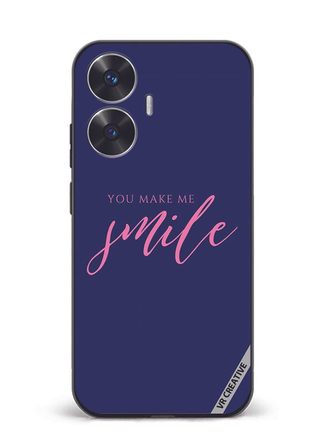 VR CREATIVE Protective Case Cover For Realme C55 You Make Me Smile Design Multicolour - Image 1