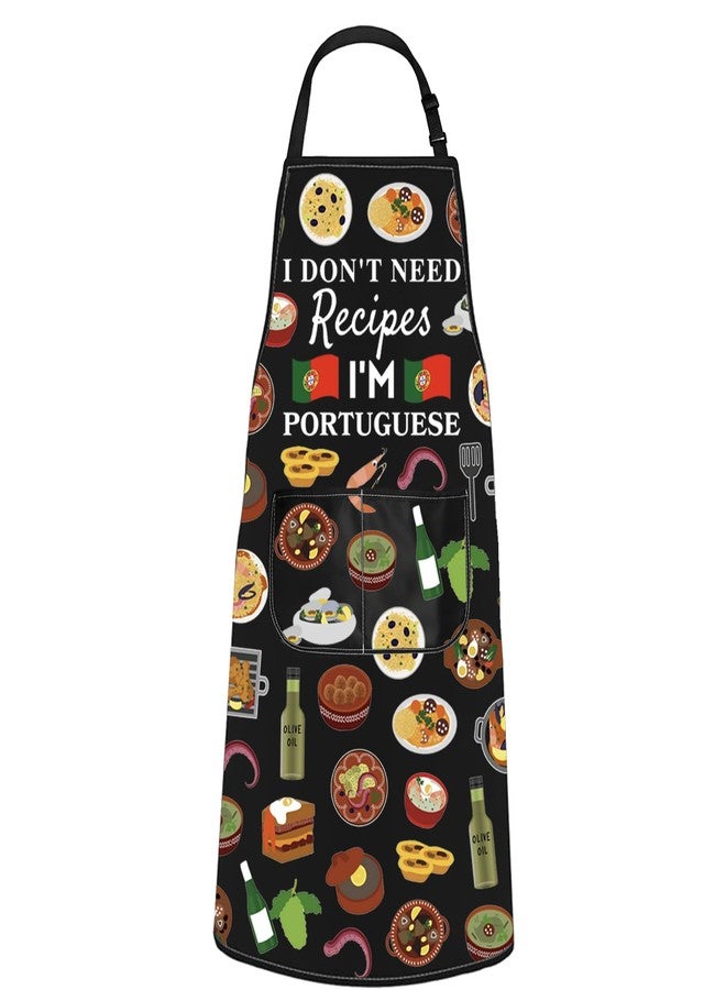 POFULL Portuguese Gift Cuisine Lover Gift Portuguese Food Cooking Apron Portugal Apron With Pockets (I'M PORTUGUESE) - Image 1