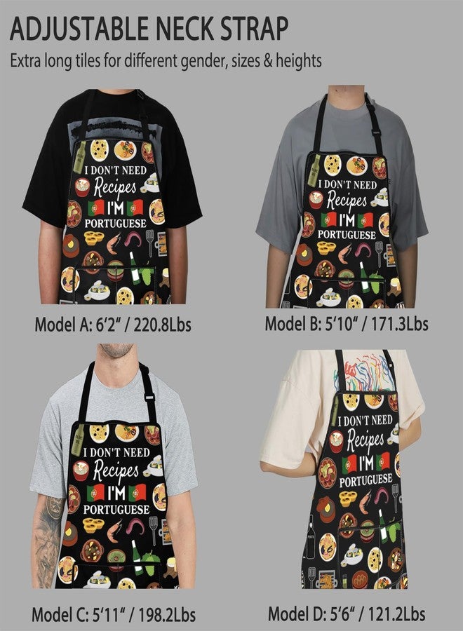 POFULL Portuguese Gift Cuisine Lover Gift Portuguese Food Cooking Apron Portugal Apron With Pockets (I'M PORTUGUESE) - Image 5