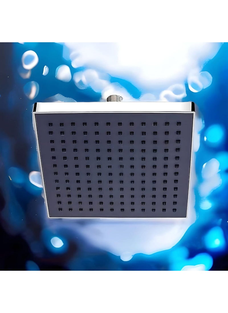 Carnival Carnival ABS Luxury Overhead Cubix Shaped 8x8 Inch Rainfall Shower Head For Bathroom Without Arm | Chrome Finish  - Image 3
