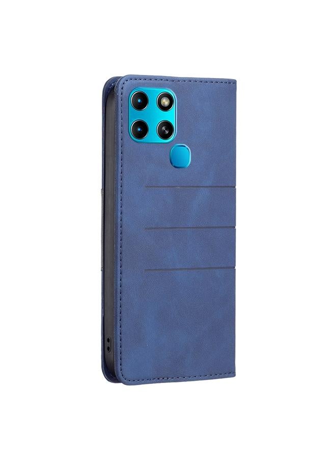 Zaboon Case For Infinix Smart 6 BF10 Color Block Magnetic Flip Leather Phone Case - Image 3