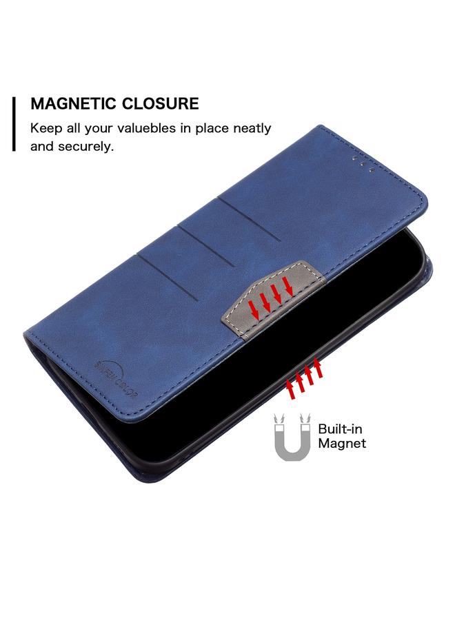 Zaboon Case For Infinix Smart 6 BF10 Color Block Magnetic Flip Leather Phone Case - Image 5