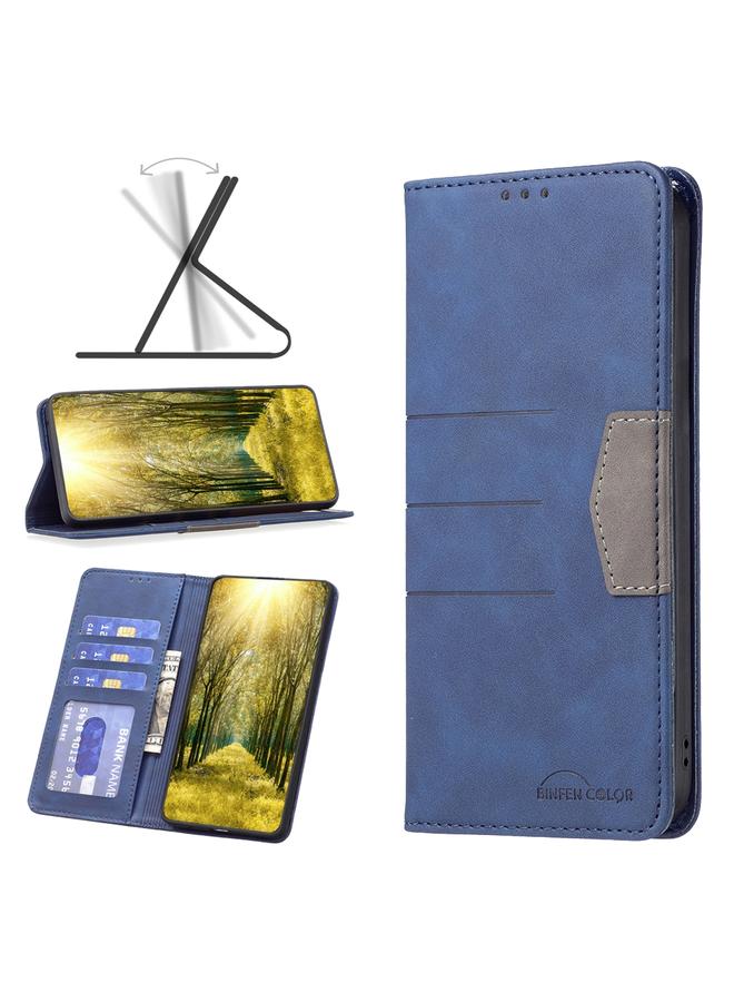 Zaboon Case For Infinix Smart 6 BF10 Color Block Magnetic Flip Leather Phone Case - Image 1