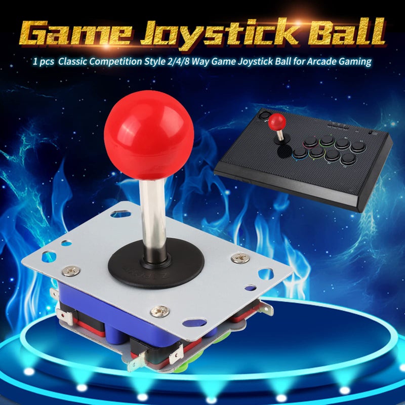 Akozon Joystick - 2/4/8 Way Classic Game Joystick with Adjustable Ball and Long Handle for Competition Style Gaming - Image 2