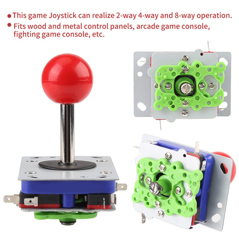 Akozon Joystick - 2/4/8 Way Classic Game Joystick with Adjustable Ball and Long Handle for Competition Style Gaming - Image 3