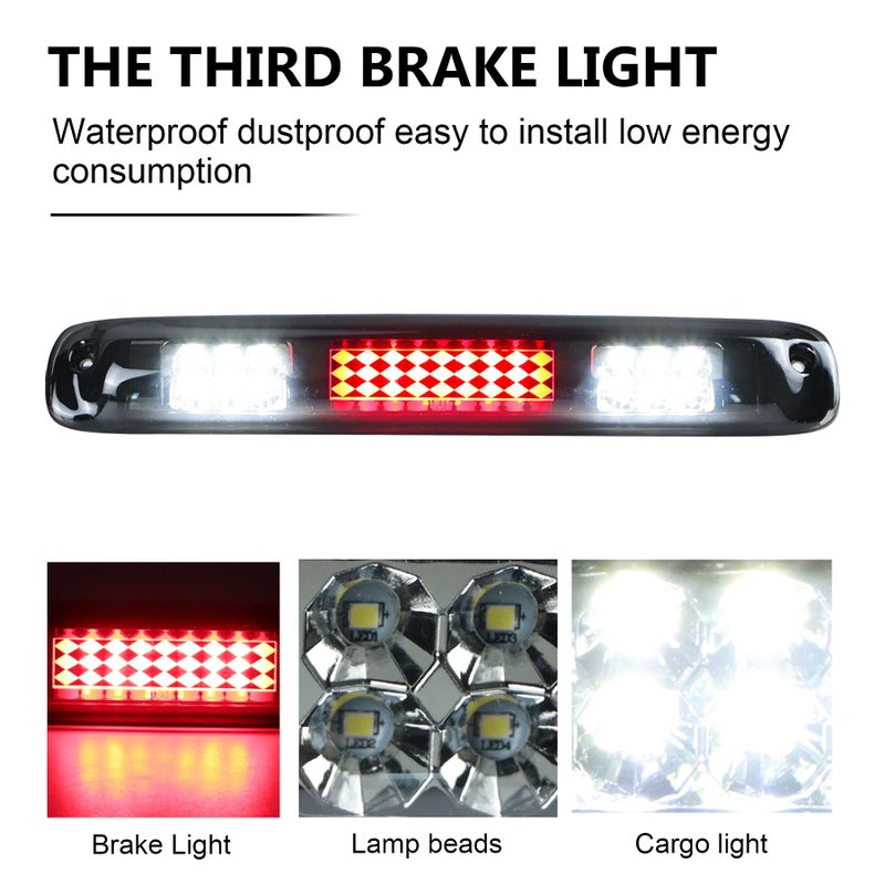 Tresound LED Third 3rd Brake Light for 1999-2007 Chevy Silverado GMC Sierra 1500 2500 3500 HD Classic, Rear Cargo Lamp High Mount Stop light - Image 3