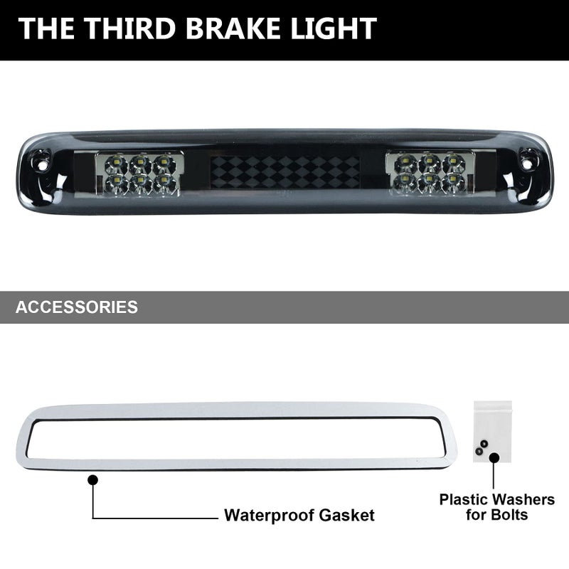 Tresound LED Third 3rd Brake Light for 1999-2007 Chevy Silverado GMC Sierra 1500 2500 3500 HD Classic, Rear Cargo Lamp High Mount Stop light - Image 5
