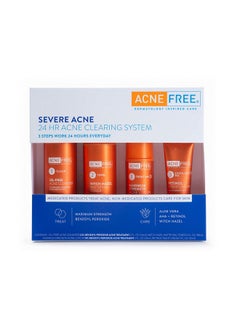 AcneFree AcneFree Severe Acne 24 Hour Clearing System for stubborn acne, 4 Step Routine Kit  - Image 1