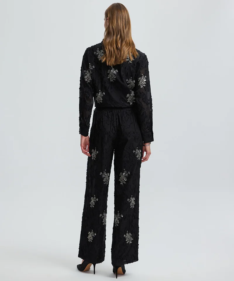 Ipekyol  Embellished Wide-Leg Trousers for Women | Best Price UAE