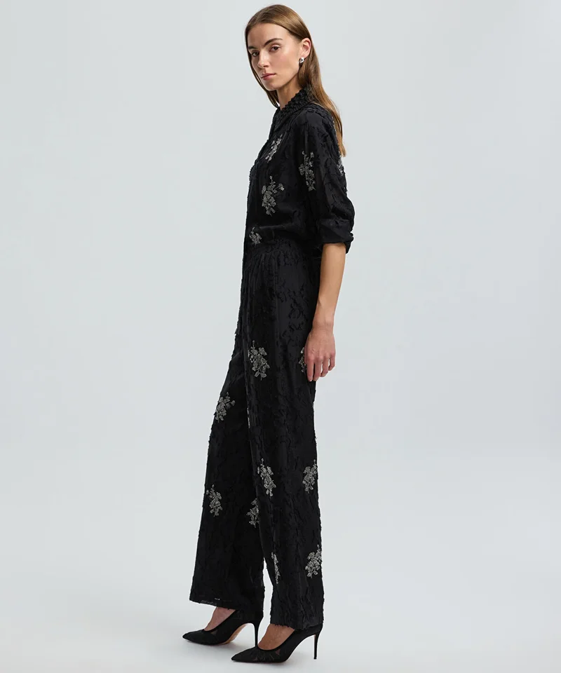 Ipekyol Embellished Wide-Leg Trousers
