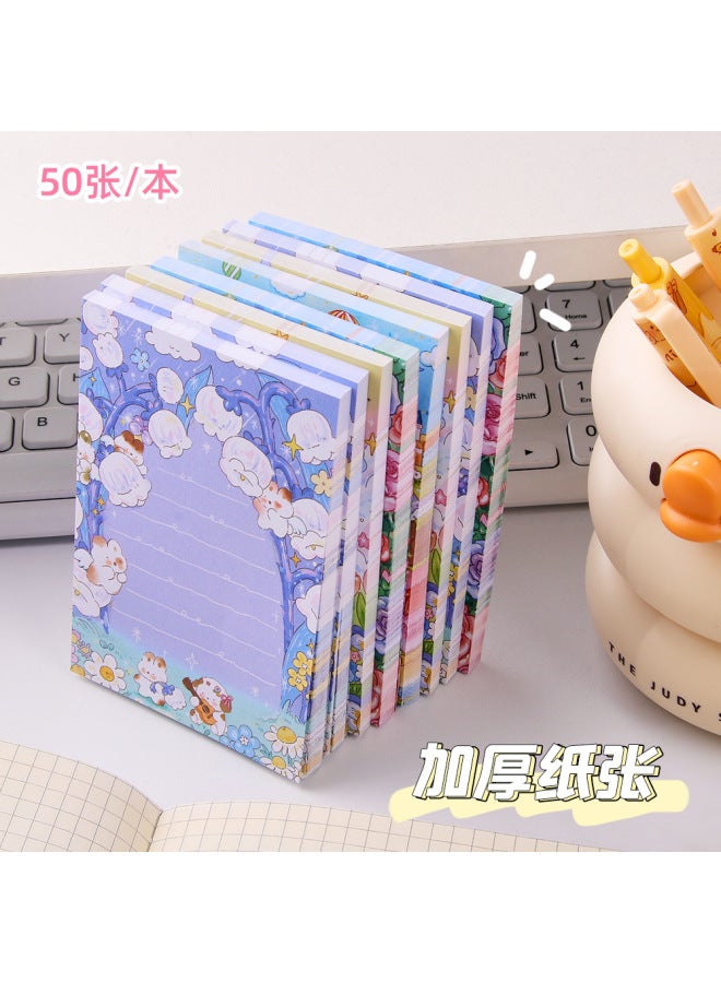 HELPS Dream Garden Notes Non-sticky Wind Student High-value Message With Horizontal Line Notes Post-it Notes - Image 3