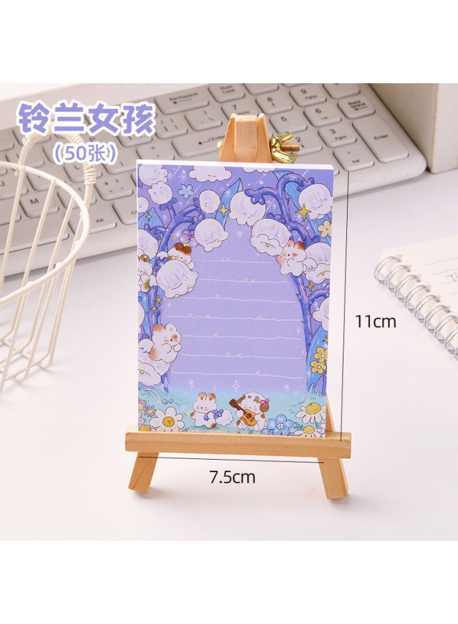 Fantasy Garden Sticky Note Pad, Non-sticky Style Student Planner, High-value Mes Pad, Lined Notebook - Image 1