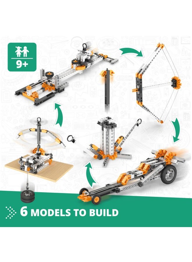 Engino ENG STEM902 Physics Laws Inertia, Friction, Circular Motion and Energy Conservation Building Set 118 Piece Blue, Physics Master Set - Image 2