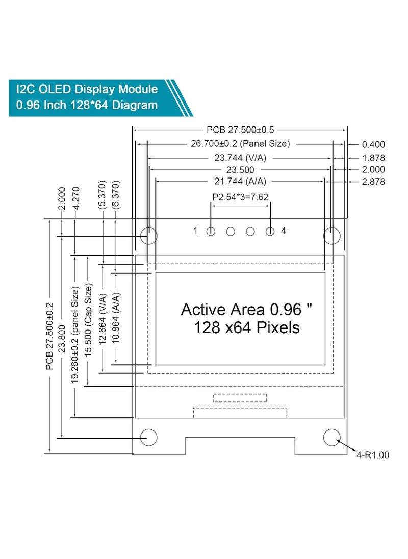 Generic - OLED Module 128x64 Pixel, 5 Pcs 0.96 Inch OLED I2C IIC Display Module 12864 SSD1306 Mini Self-Luminous OLED Screen Board Compatible with Arduino Raspberry Pi (White) - Image 1