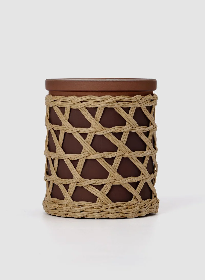 فرنش كونكشن شمعة بنقوش منسوجة برائحة الكرز وخشب الأرز  جرام