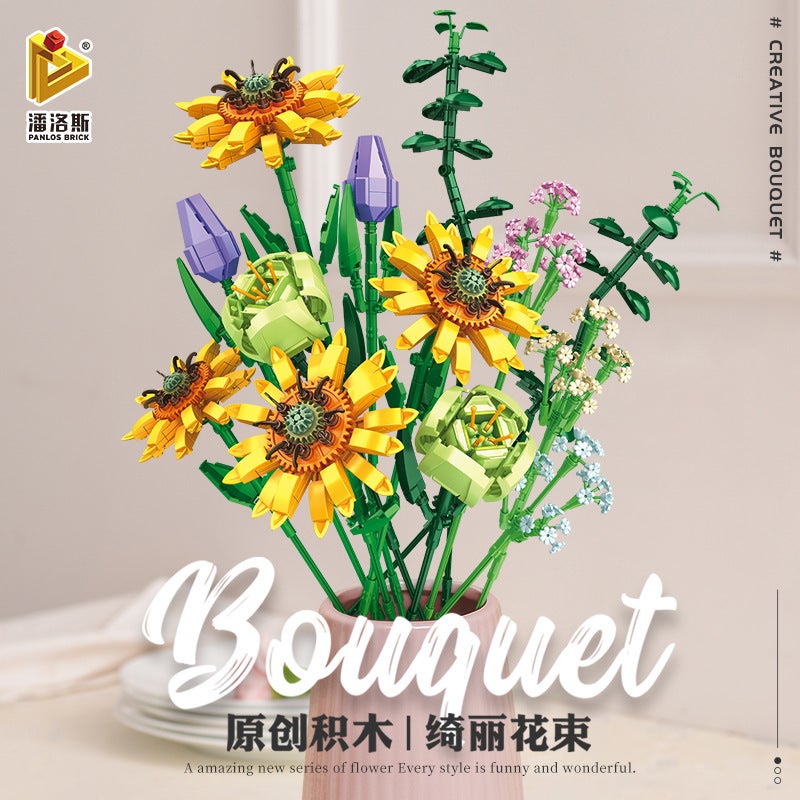Panlos Bouquet Building Blocks Rose Couple Gift Diy Toy Gift For Girls Valentine'S Day Gift - Image 3