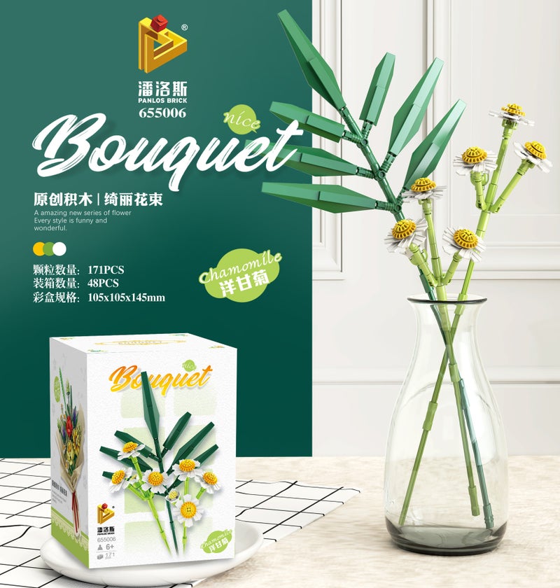 Panlos Bouquet Building Blocks Rose Couple Gift Diy Toy Gift For Girls Valentine'S Day Gift - Image 5