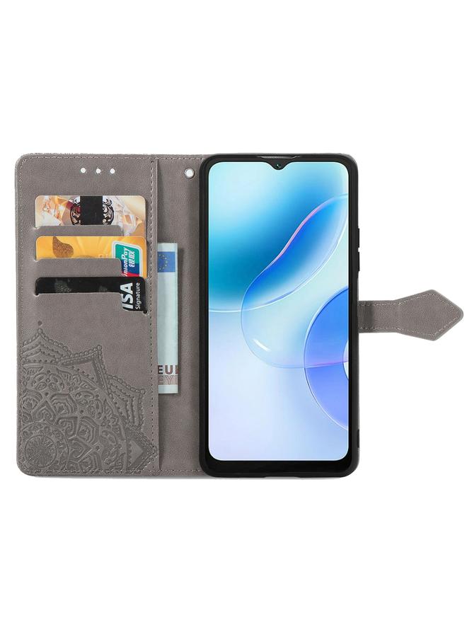 erorex Case For Blackview A53 Mandala Flower Embossed Leather Phone Case - Image 3