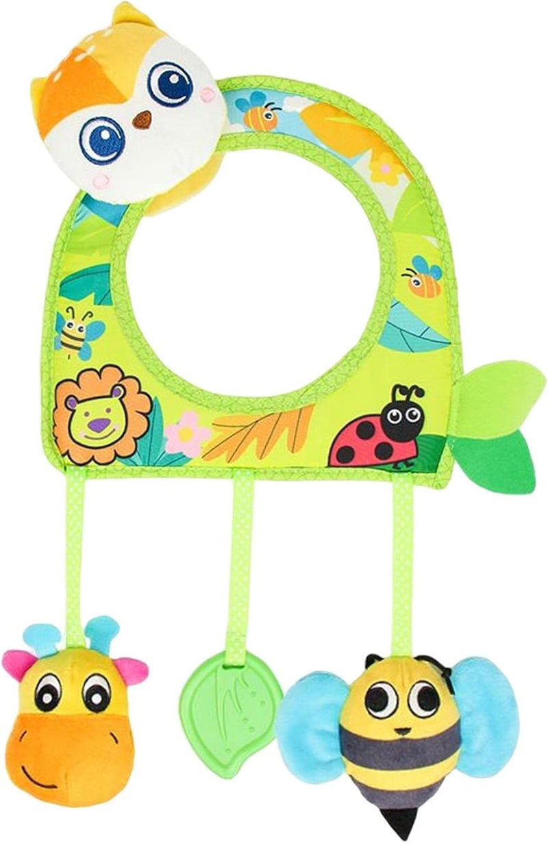 klarako Children car Mirror Reflector Back View Mirror, Mirror for Child Baby, Yellow Panda - Image 1