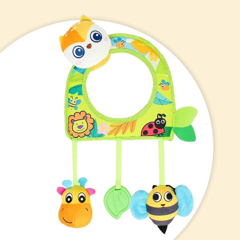 klarako Children car Mirror Reflector Back View Mirror, Mirror for Child Baby, Yellow Panda - Image 2