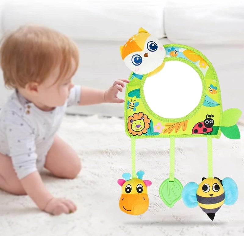 klarako Children car Mirror Reflector Back View Mirror, Mirror for Child Baby, Yellow Panda - Image 4
