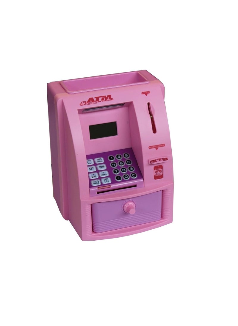 Generic - Toy ATM Machine Money Bank with Personal ATM Card with Electronic Lock & LCD Display for Kids - Image 1